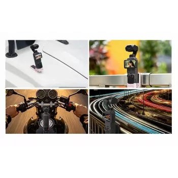 SUNNYLIFE Magnetic Mount Adapter 1/4 inch for DJI Osmo Pocket 3 - Black