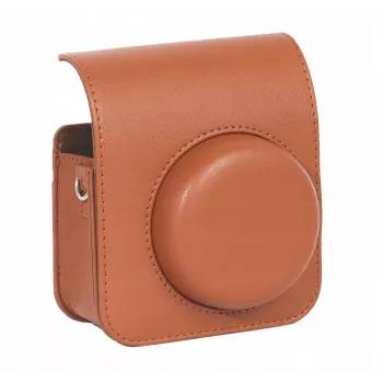 LOVEINSTANT 4-in-1 Kit: Camera Case, Photo Album, Storage Box, Stickers for Fuji Instax Mini 41 - Brown