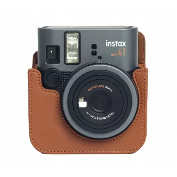 LOVEINSTANT Case for Fujifilm Instax Mini 41 Camera, Brown