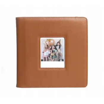 LOVEINSTANT Photo Album for 288 Photos Compatible with Fuji Instax Wide 400/300, Polaroid 600/Now, Brown