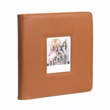 LOVEINSTANT Photo Album for 288 Photos Compatible with Fuji Instax Wide 400/300, Polaroid 600/Now, Brown