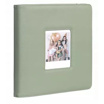 LOVEINSTANT Photo Album for 288 Photos, Compatible with Fuji Instax Wide 400/300, Polaroid 600/Now, Green