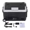 HCALORY D55M+ 55L Compressor Car Cooler with Bluetooth App Control, -20°C to +20°C, DC 12/24V & AC 100-240V, Black