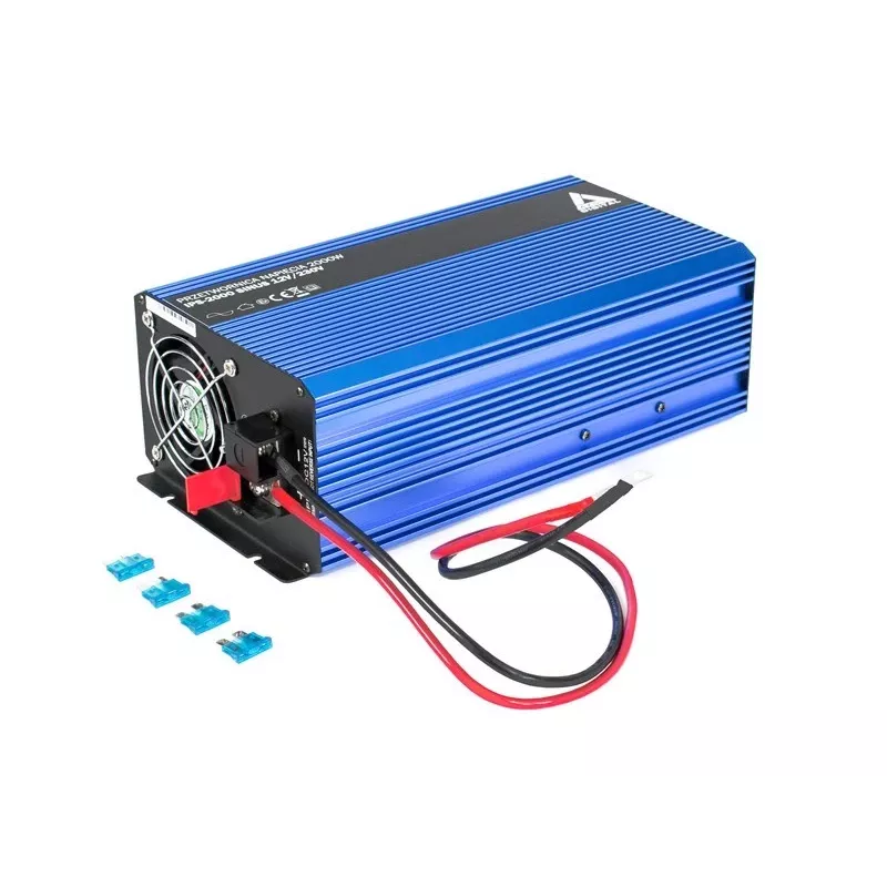 AZO Digital 12 VDC / 230 VAC Converter SINUS IPS-2000S 2000W Pure Sine Wave Inverter