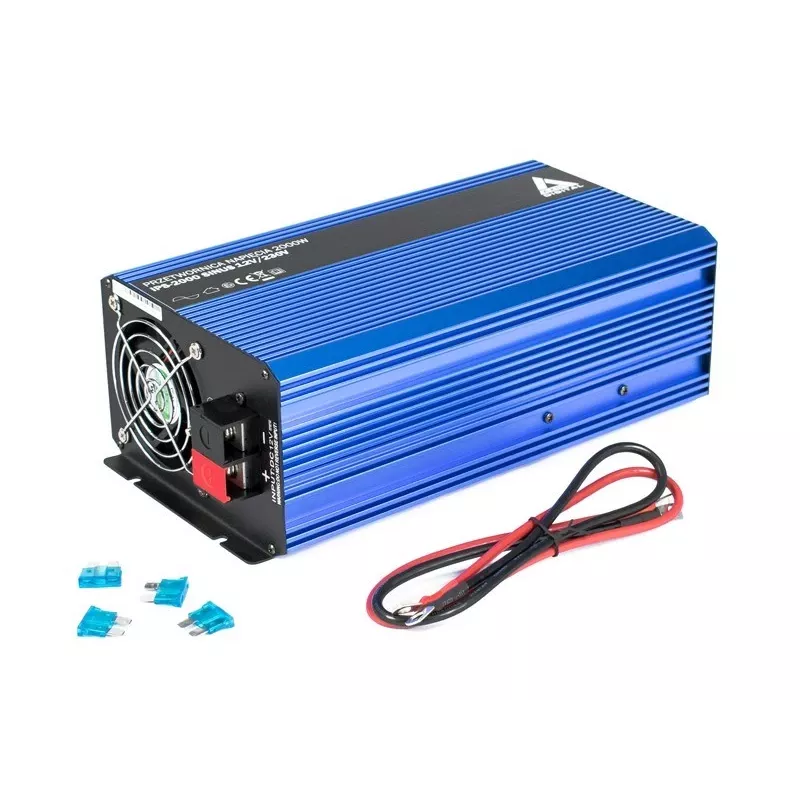 AZO Digital 12 VDC / 230 VAC Converter SINUS IPS-2000S 2000W Pure Sine Wave Inverter