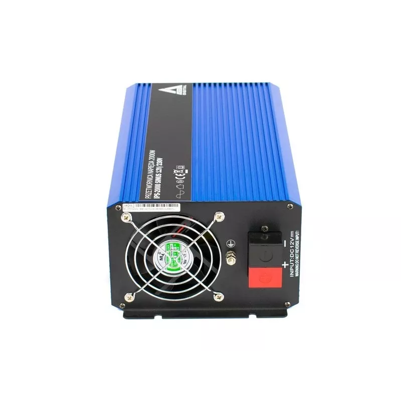 AZO Digital 12 VDC / 230 VAC Converter SINUS IPS-2000S 2000W Pure Sine Wave Inverter