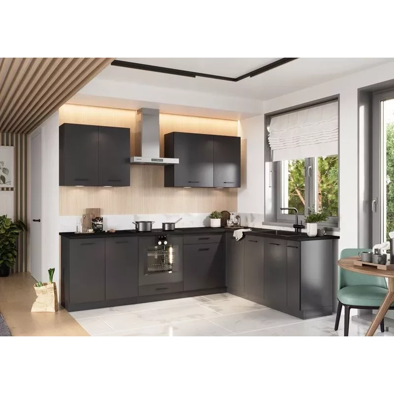 STOLKAR Cosmo Design ANIKA Graphite/Graphite 2.0/2.6 Kitchen Furniture Set
