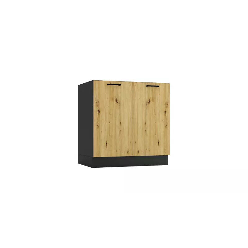 STOLKAR Cosmo Design ANIKA Kitchen Furniture Set, Artisan Oak/Graphite 2.0, 240 cm, Modular