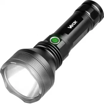 VAYOX VA0109 Rechargeable Tactical Flashlight, 1900 lm, 20 W, USB-C, IPX5