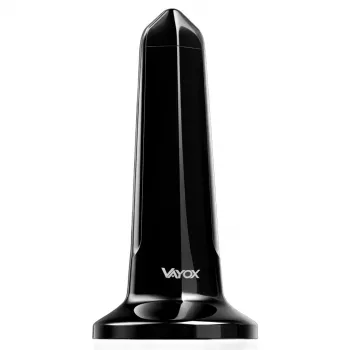 VAYOX VA0127 Indoor DVB-T/T2 Antenna, Black, 28 dBi, 3m Coaxial Cable, USB Powered