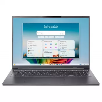 Acer Aspire 16 AI A16-I71M-96Q0 Copilot+ PC Laptop, 16 inch WUXGA OLED 120Hz, Intel Core Ultra 9 386H, 16GB LPDDR5x, 512GB SSD, Windows 11 Home, German QWERTZ keyboard