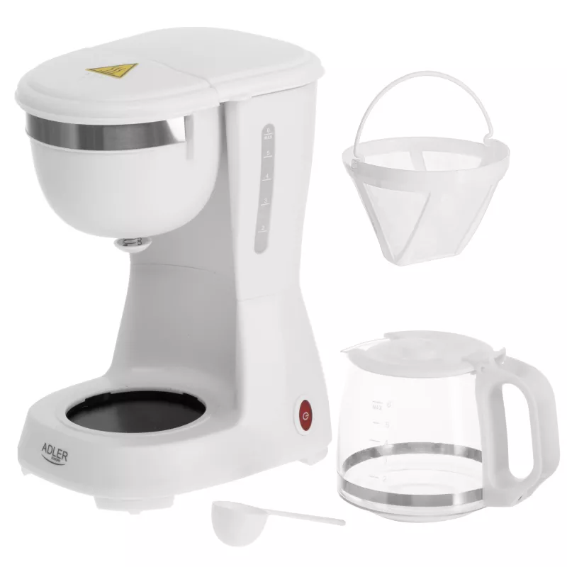 Adler AD 4381 Drip Coffee Maker, 600 W, White