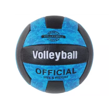 LEAN TOYS Blue and Black Volleyball Ball, Size 5, Colorful