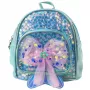 LEAN Children's Backpack Sequins Tulle Bow Blue 20cm 3.8L