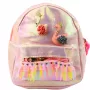 LEAN TOYS Children's Backpack Swans Lace Decorations Pink 22cm 2.8L