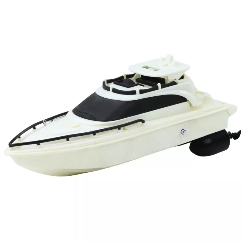 LEAN TOYS Remote Controlled RC Motor Boat Battery Powered Black and White