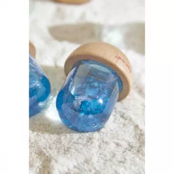 Janod Sensory Snow Globe with Glitter Blue 12m+