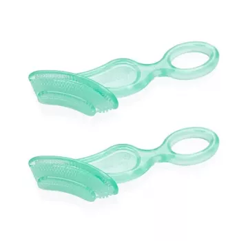 BRUSH BABY Chewable Toothbrush Teether 2-Pack for Babies 10-36 Months