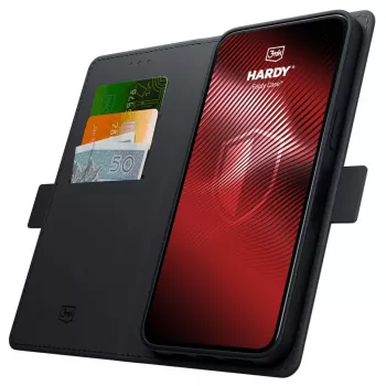 3MK PROTECTION Samsung Galaxy A37 - 3mk Hardy Foldy Case, Black, Folio, Wallet, Card Slots, Stand, Magnetic Closure