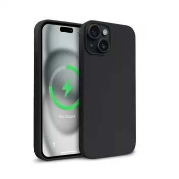 Crong Color Cover Magnetic Case for Apple iPhone 15 Plus with MagSafe (Black)