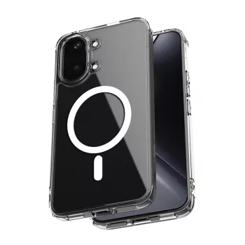 Crong Hybrid Clear Magnetic Case for Xiaomi POCO X8 Pro Max 5G, Transparent, MagSafe Compatible