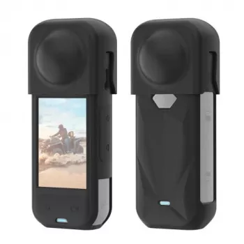 PULUZ Lens Cap and Silicone Protective Case for Insta360 X5 / X3 / PU757B