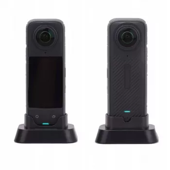 SUNNYLIFE Mini Tripod Stand for Insta360 X4 Action Camera - Black, Foldable Tabletop Tripod with 1/4 inch-20 Screw, Anti-Slip Rubber Feet, Compact and Portable