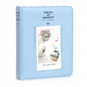 LOVEINSTANT Photo Album 64 Photos for Fuji Instax Mini 13 12 11 40 41 99 Evo Link / Saturated Blue