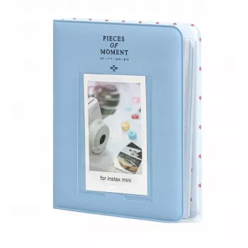 LOVEINSTANT Photo Album 64 Photos for Fuji Instax Mini 13 12 11 40 41 99 Evo Link / Saturated Blue