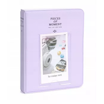 LOVEINSTANT Photo Album for 64 Photos Compatible with Fuji Instax Mini 13 12 11 40 41 99 Evo Link / Purple