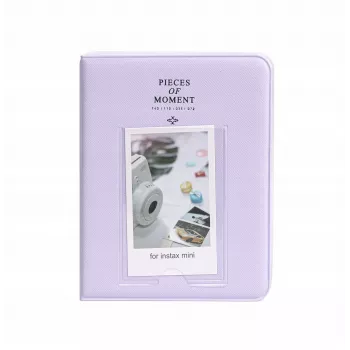 LOVEINSTANT Photo Album for 64 Photos Compatible with Fuji Instax Mini 13 12 11 40 41 99 Evo Link / Purple