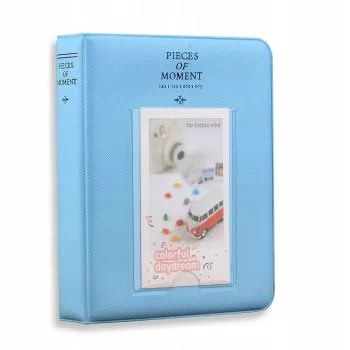 LOVEINSTANT Photo Album 64 Photos for Fujifilm Instax Mini 13 12 11 40 41 99 Evo Link / Blue