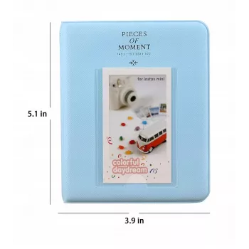 LOVEINSTANT Photo Album 64 Photos for Fujifilm Instax Mini 13 12 11 40 41 99 Evo Link / Blue
