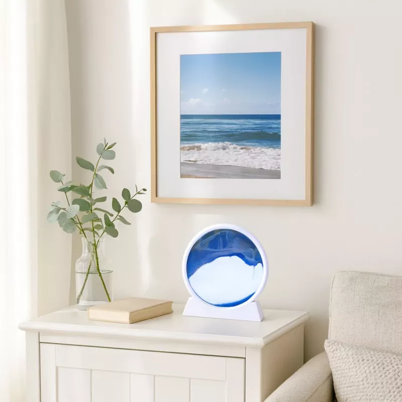 LEAN 3D Image Quicksand Blue Decoration 360° White