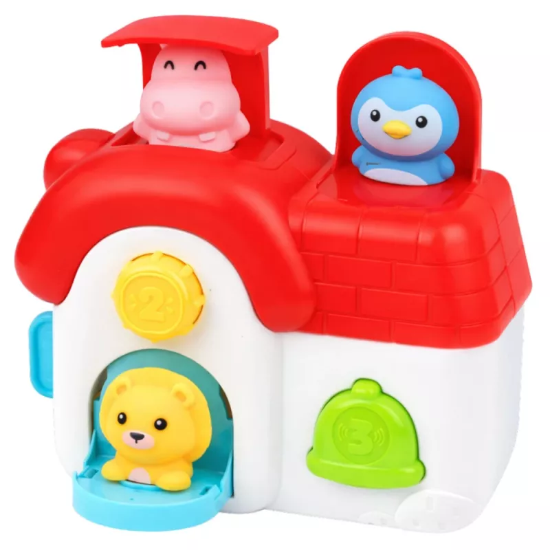 LEAN TOYS Interactive Educational House for Toddlers - Pop-Up Animals