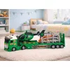 LEAN TOYS Dinosaur Transport Set: Truck, Tow Truck, Helicopter, Lights, Sound