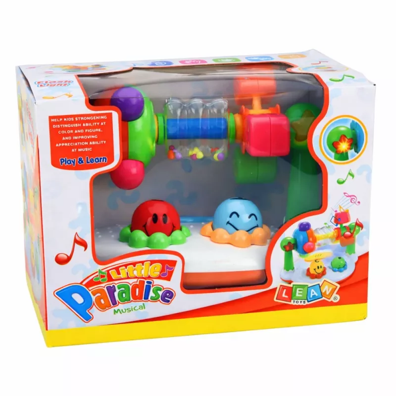 LEAN TOYS Interactive Musical Toy for Toddlers Rattle Lights Sounds