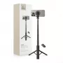 Tech-Protect L06S Selfie Stick Tripod with LED Light and Bluetooth Remote, Black