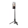 Tech-Protect L06S Selfie Stick Tripod with LED Light and Bluetooth Remote, Black