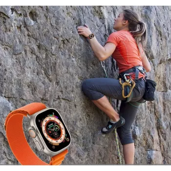 TECH-PROTECT NYLON PRO Apple Watch 6 / 7 / 8 / 9 / 10 / SE / Ultra 1 / 2 (44 / 45 / 46 / 49 mm) Titanium/Olive