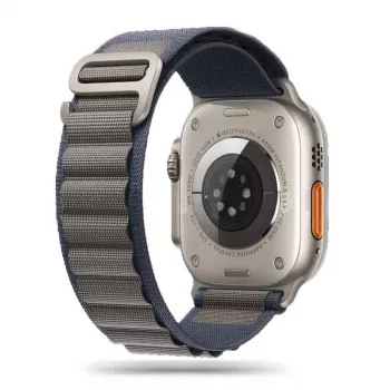 TECH-PROTECT Nylon Pro Apple Watch Strap for Series 6/7/8/9/10/SE/Ultra 1/2 (44/45/46/49 mm) Navy/Grey