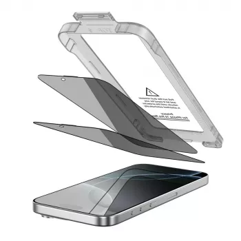 TECH-PROTECT Quick Set Spy+ Privacy Screen Protector 2-Pack for Apple iPhone 16 Pro