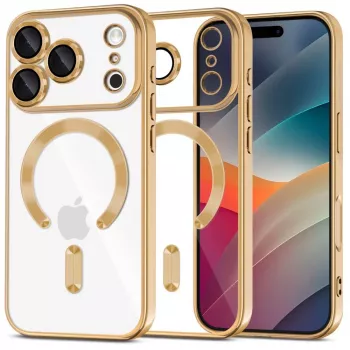 Tech-Protect MagFlex MagSafe Case for Apple iPhone 17 Pro, Shiny Gold