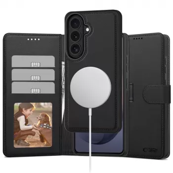 TECH-PROTECT Wallet MagSafe for Samsung Galaxy S26 Matte Black