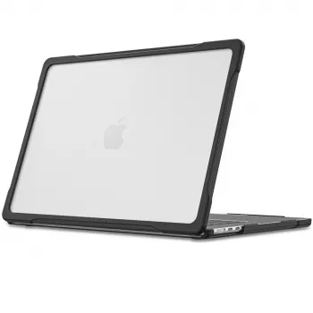 Tech-Protect Velar Hard Shell Case for MacBook Air 15 M2-M5 2023-2026 Black/Matte Clear