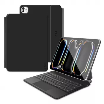 Tech-Protect SC Magnetic + Keyboard Case for iPad Pro 11 inch 5th/6th Gen 2024-2025, Black