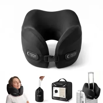 TECH-PROTECT COMFORTREST TRAVEL NECK PILLOW BLACK