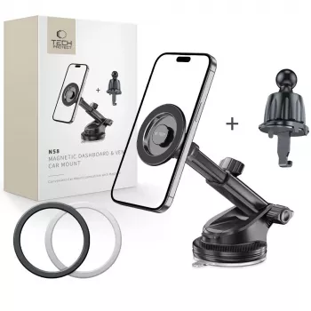 TECH-PROTECT N58 Magnetic MagSafe Dashboard & Vent Car Mount Black