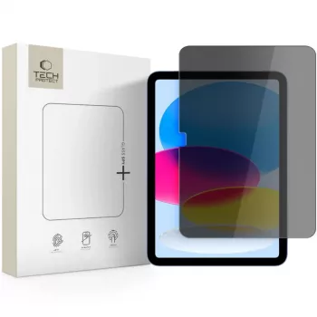Tech-Protect Glass Spy+ Privacy Screen Protector for Apple iPad 10.9 inch (10th Gen 2022) / 11 inch (2025) - Tempered Glass, 2-Way Privacy, 9H Hardness, 0.3mm, Oleophobic Coating, Bubble-Free, Transparent