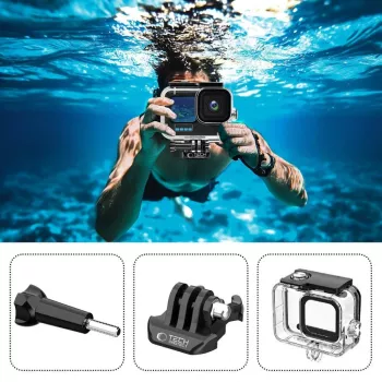 TECH-PROTECT GA200 Waterproof Case for GoPro Hero 9 / 10 / 11 / 12 / 13 - Clear